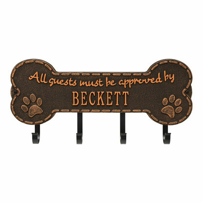 Beckett Paw Bone Hook Plaque, Black/Gold | Plow & Hearth
