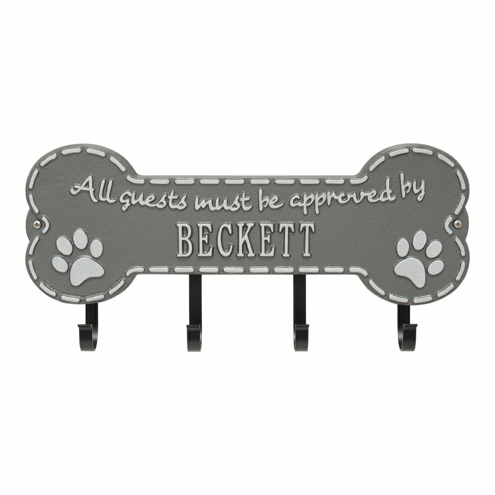 Beckett Paw Bone Hook Plaque, Black/Gold | Plow & Hearth