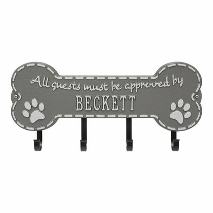 Beckett Paw Bone Hook Plaque, Black/Gold | Plow & Hearth