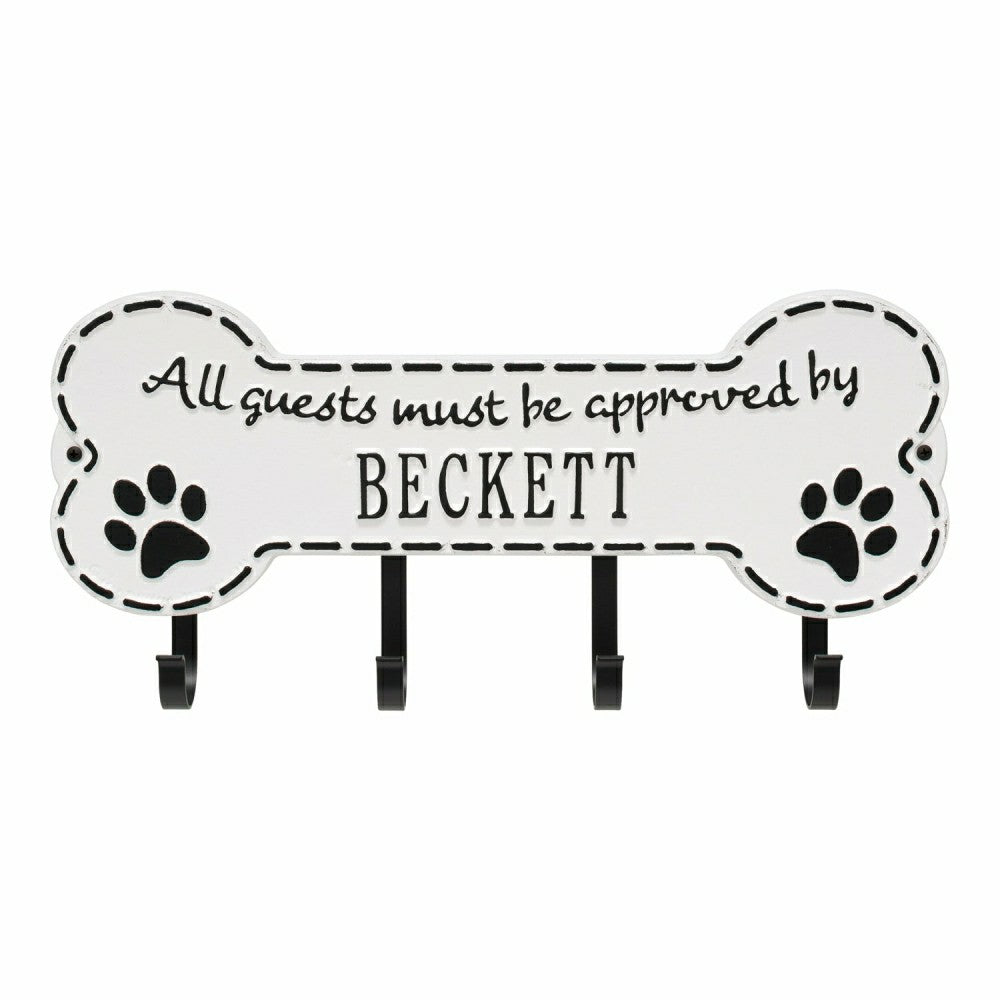 Beckett Paw Bone Hook Plaque, Black/Gold | Plow & Hearth