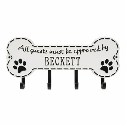 Beckett Paw Bone Hook Plaque, Black/Gold | Plow & Hearth