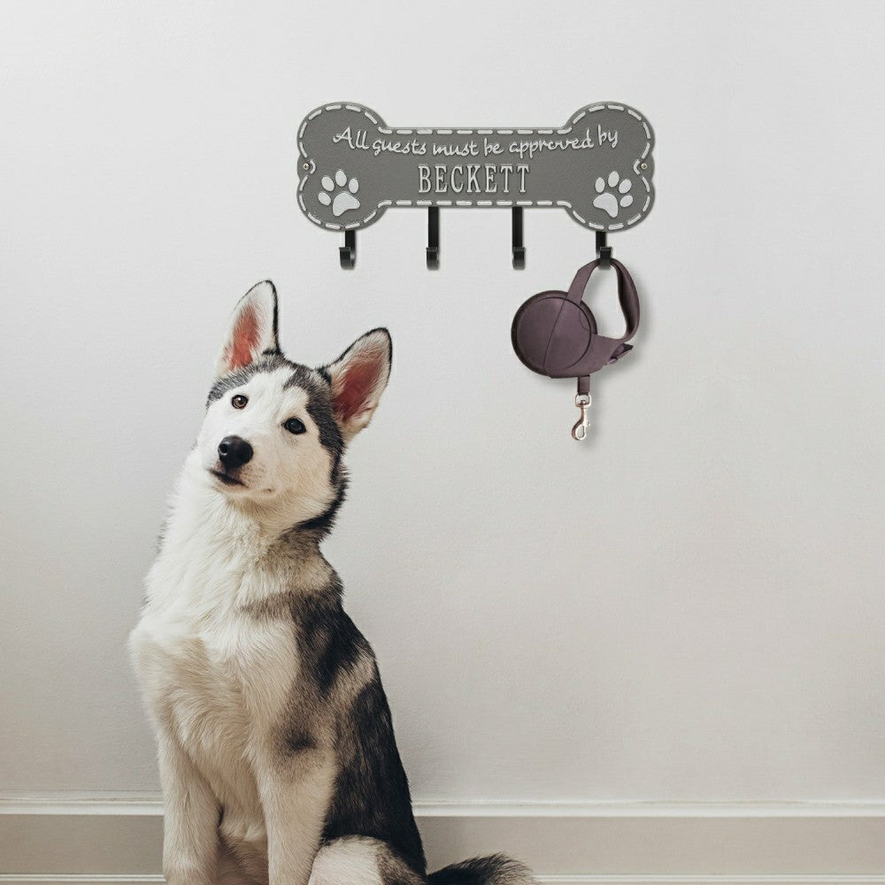 Beckett Paw Bone Hook Plaque, Black/Gold | Plow & Hearth