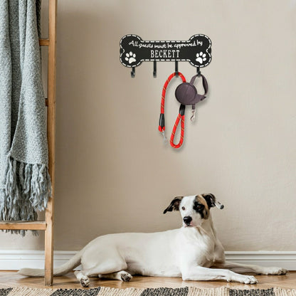 Beckett Paw Bone Hook Plaque, Black/Gold | Plow & Hearth