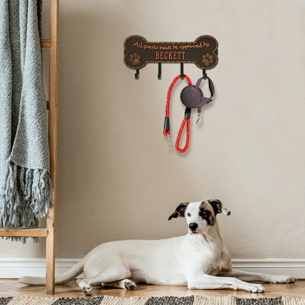 Beckett Paw Bone Hook Plaque, Black/Gold | Plow & Hearth