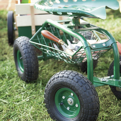 Green Rolling Scoot-N-Do Garden Seat | Plow & Hearth