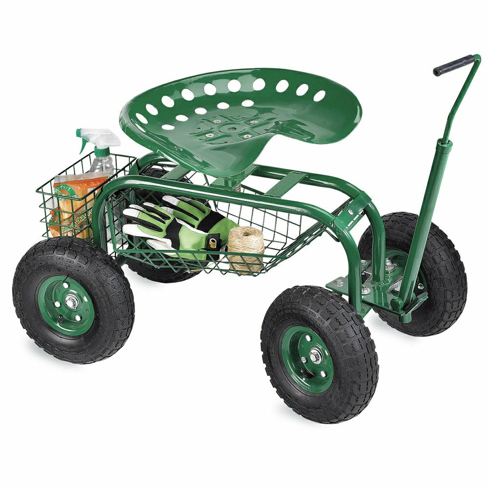 Green Rolling Scoot-N-Do Garden Seat | Plow & Hearth