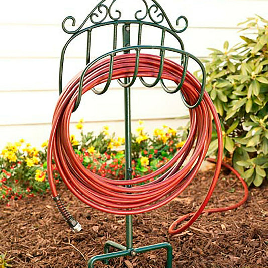 Wrought Iron Hose Holder with Ground Stake | Plow & Hearth
