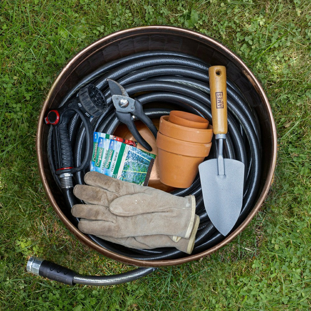 La Jolla Copper Finished Hose Pot with lid | Plow & Hearth