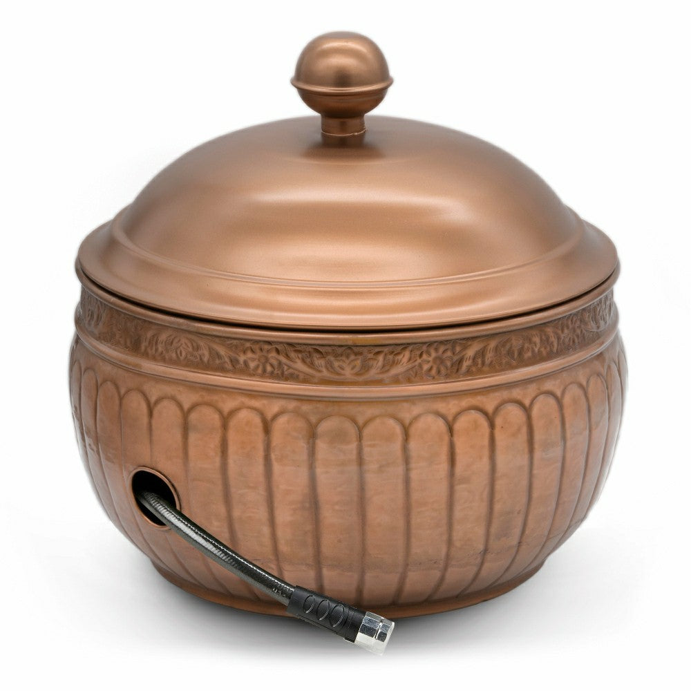 La Jolla Copper Finished Hose Pot with lid | Plow & Hearth