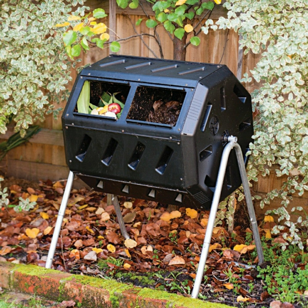 37-Gallon Tumbling Compost Bin Tumbler Composter - 5 Cu. Ft. | Plow & Hearth