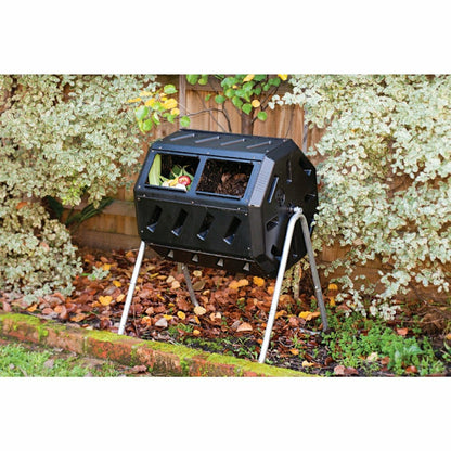 37-Gallon Tumbling Compost Bin Tumbler Composter - 5 Cu. Ft. | Plow & Hearth