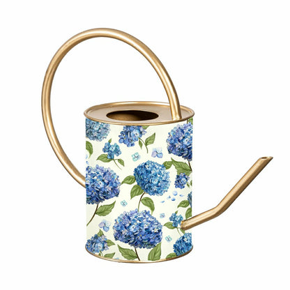 VivaStyle Watering Can, Printed Metal Watering Can, Hydrangea, 32oz | Plow & Hearth