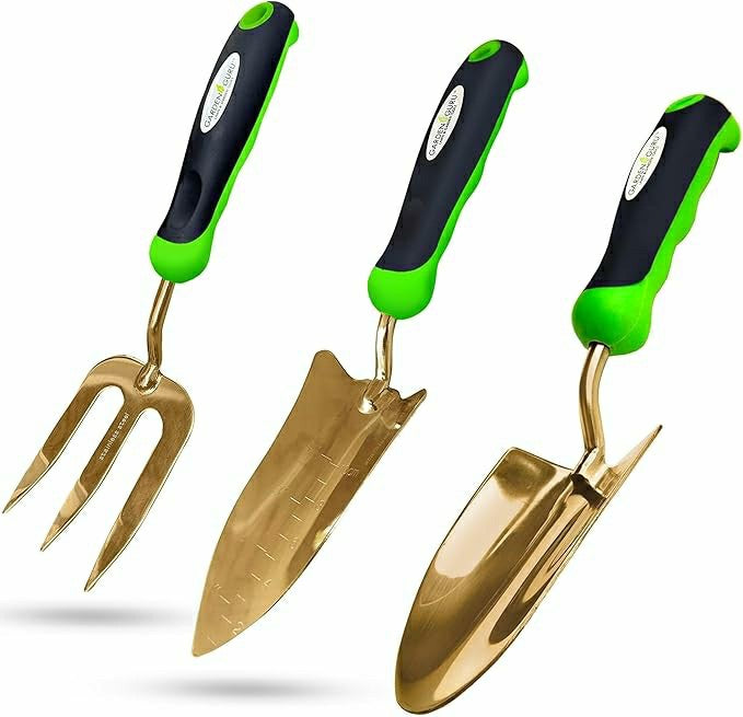 Titanium Garden Tool Set - Includes Hand Trowel Transplanter Cultivato | Plow & Hearth