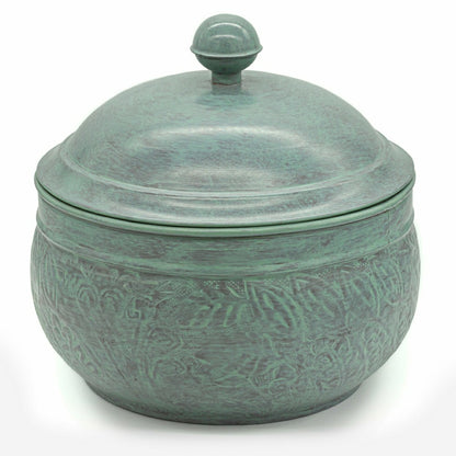 Key West Blue Verdegris Hose Pot with Lid | Plow & Hearth