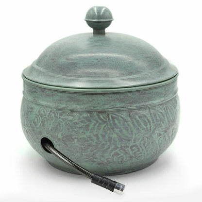 Key West Blue Verdegris Hose Pot with Lid | Plow & Hearth