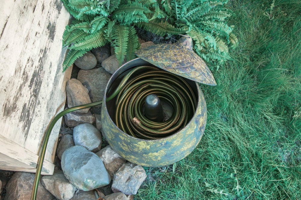 Copper Finish Acorn Hose Pot | Plow & Hearth