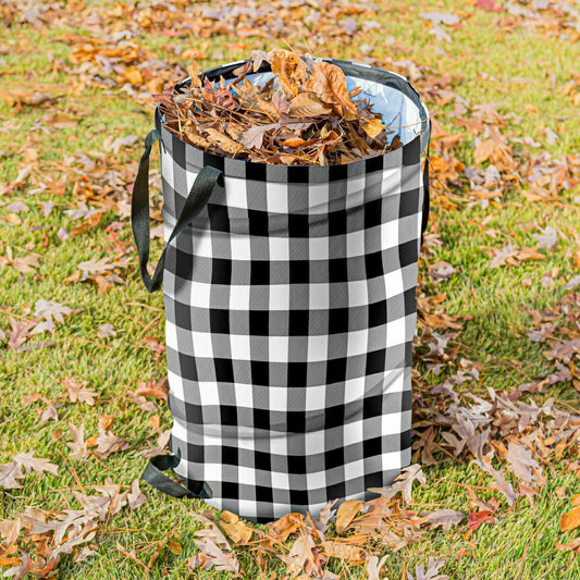 Black and White Buffalo Check Collapsible Yard Bag | Plow & Hearth