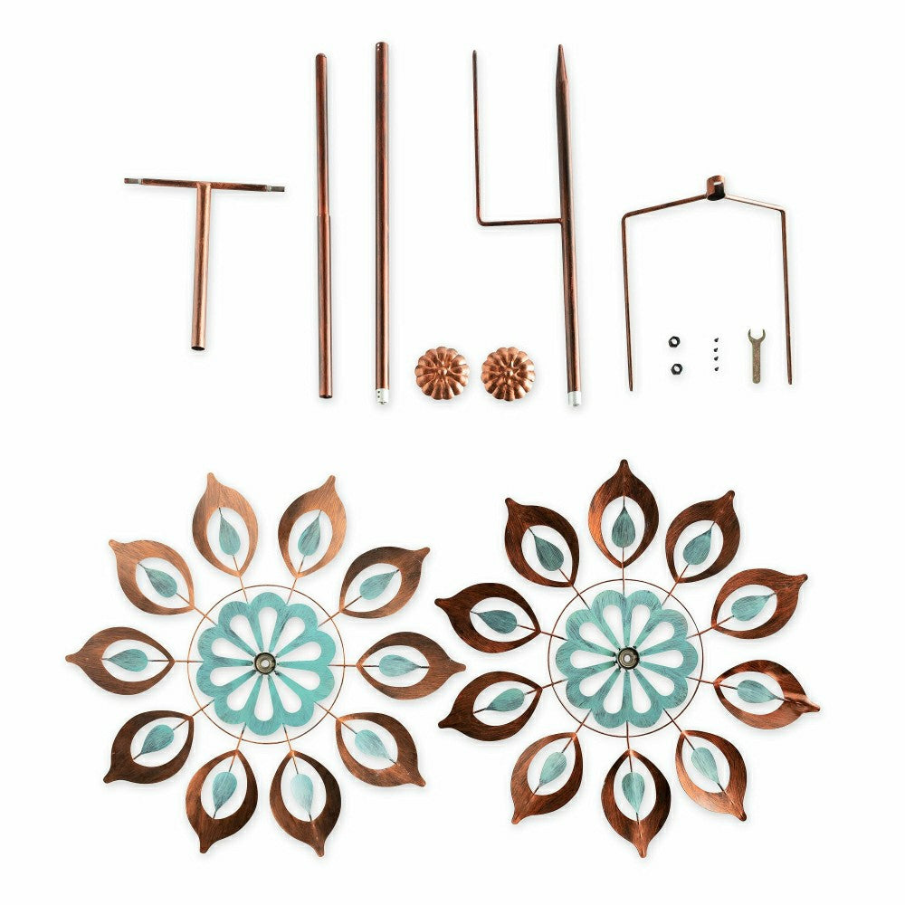Copper Lily Wind Spinner | Plow & Hearth