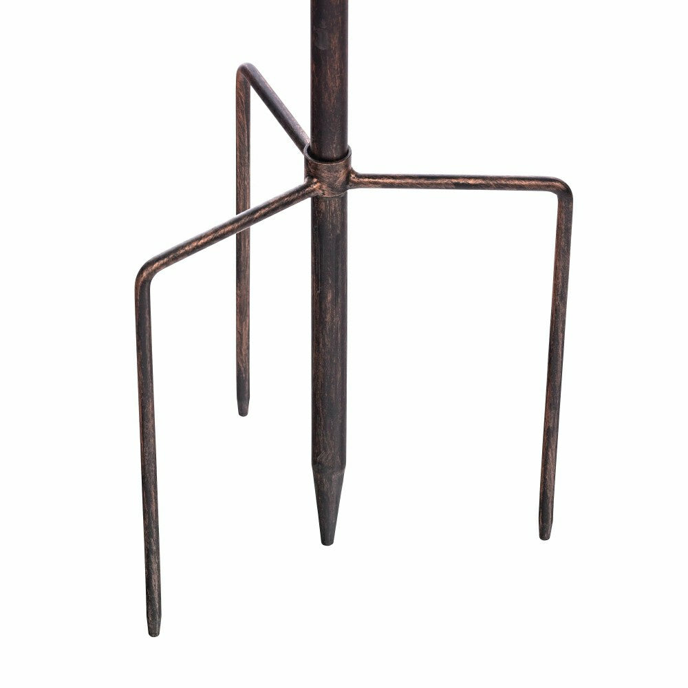 Antique Blue and Copper Lily Flower Solar Wind Spinner | Plow & Hearth