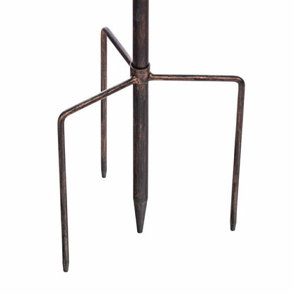 Antique Blue and Copper Lily Flower Solar Wind Spinner | Plow & Hearth