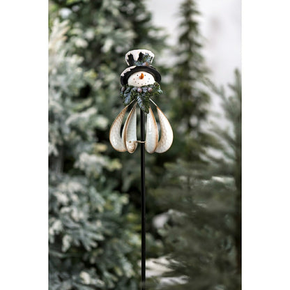 Christmas Snowman Garden Spinner | Plow & Hearth