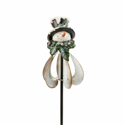 Christmas Snowman Garden Spinner | Plow & Hearth