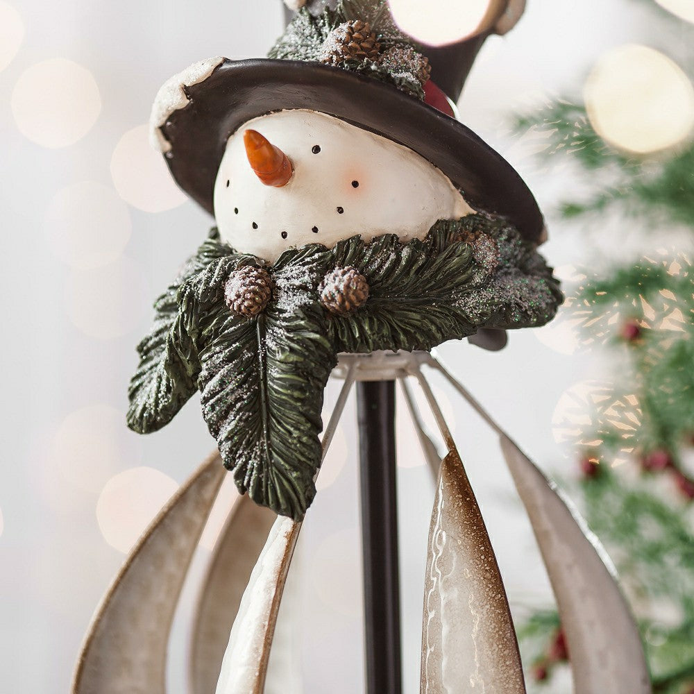 Christmas Snowman Garden Spinner | Plow & Hearth