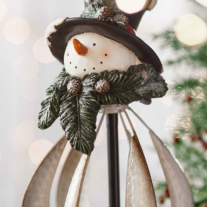 Christmas Snowman Garden Spinner | Plow & Hearth