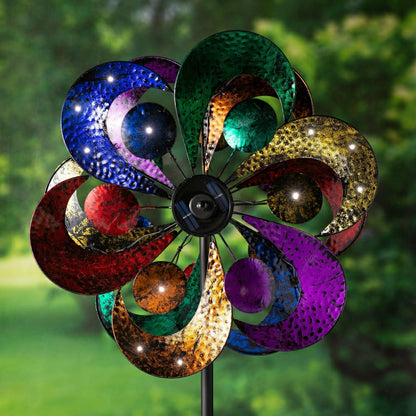 Gala 4-Blade Solar Wind Spinner | Plow & Hearth