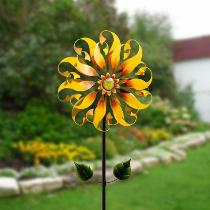 Sunflower Design Wind Spinner, 75" H | Plow & Hearth