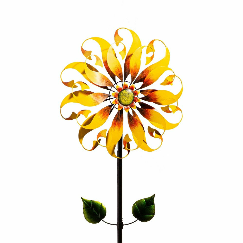 Sunflower Design Wind Spinner, 75" H | Plow & Hearth