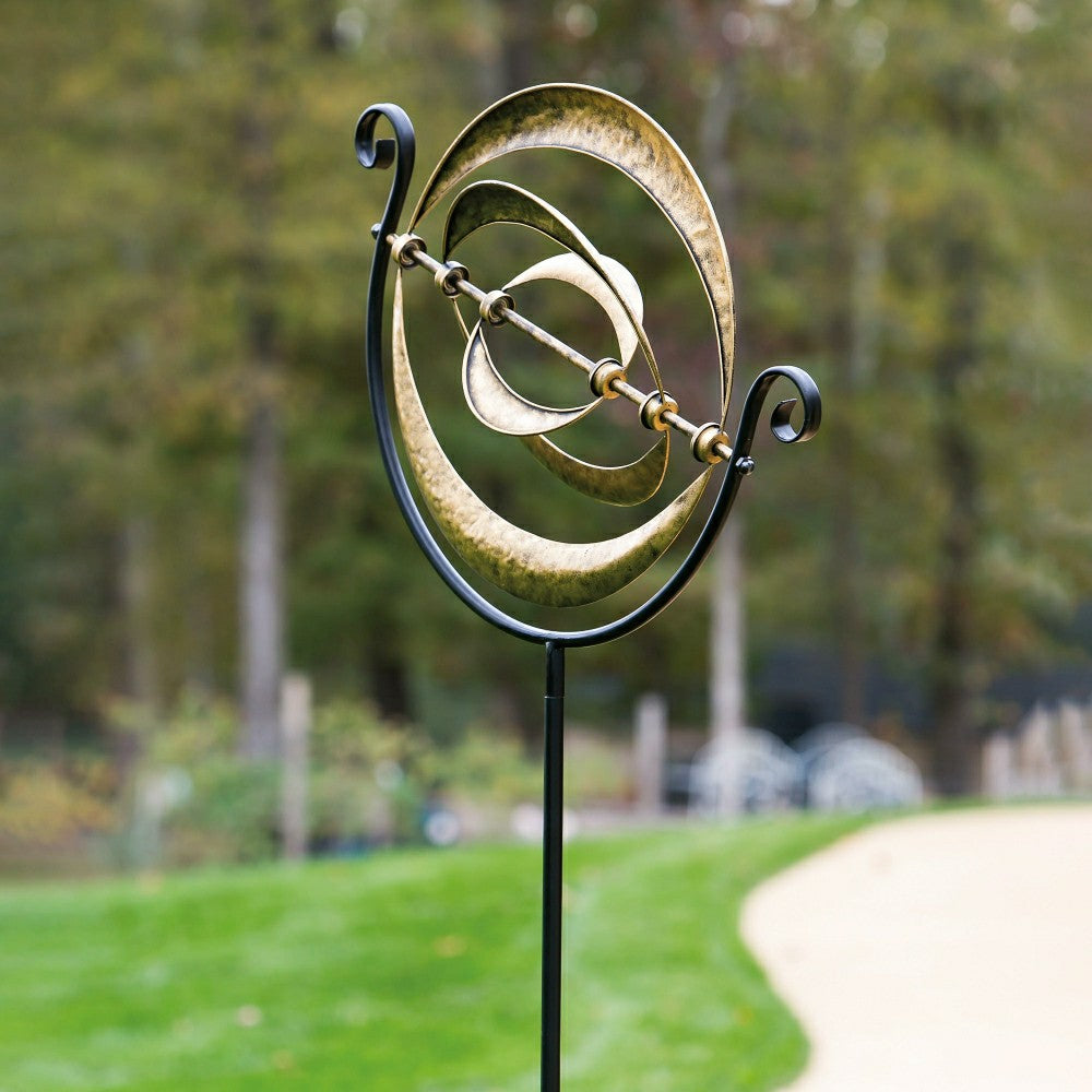 72" Galactic Hammered Metal Wind Spinner | Plow & Hearth