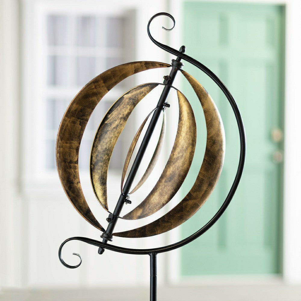 72" Galactic Hammered Metal Wind Spinner | Plow & Hearth