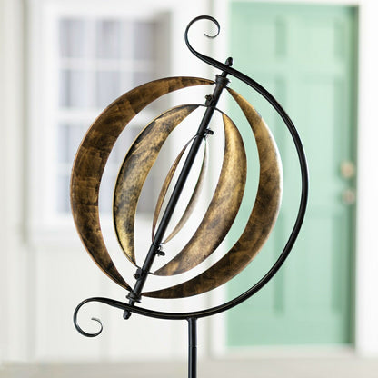 72" Galactic Hammered Metal Wind Spinner | Plow & Hearth