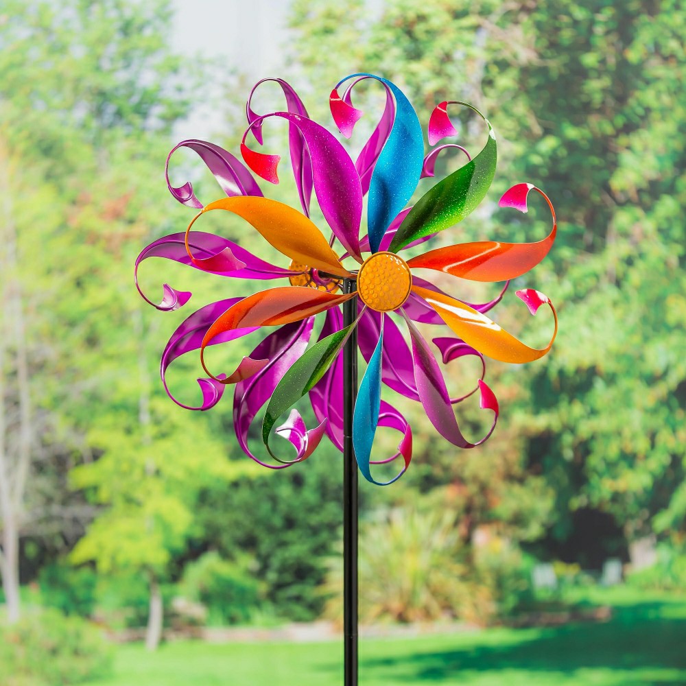 Colorful Mermaid Tail Metal Wind Spinner | Plow & Hearth