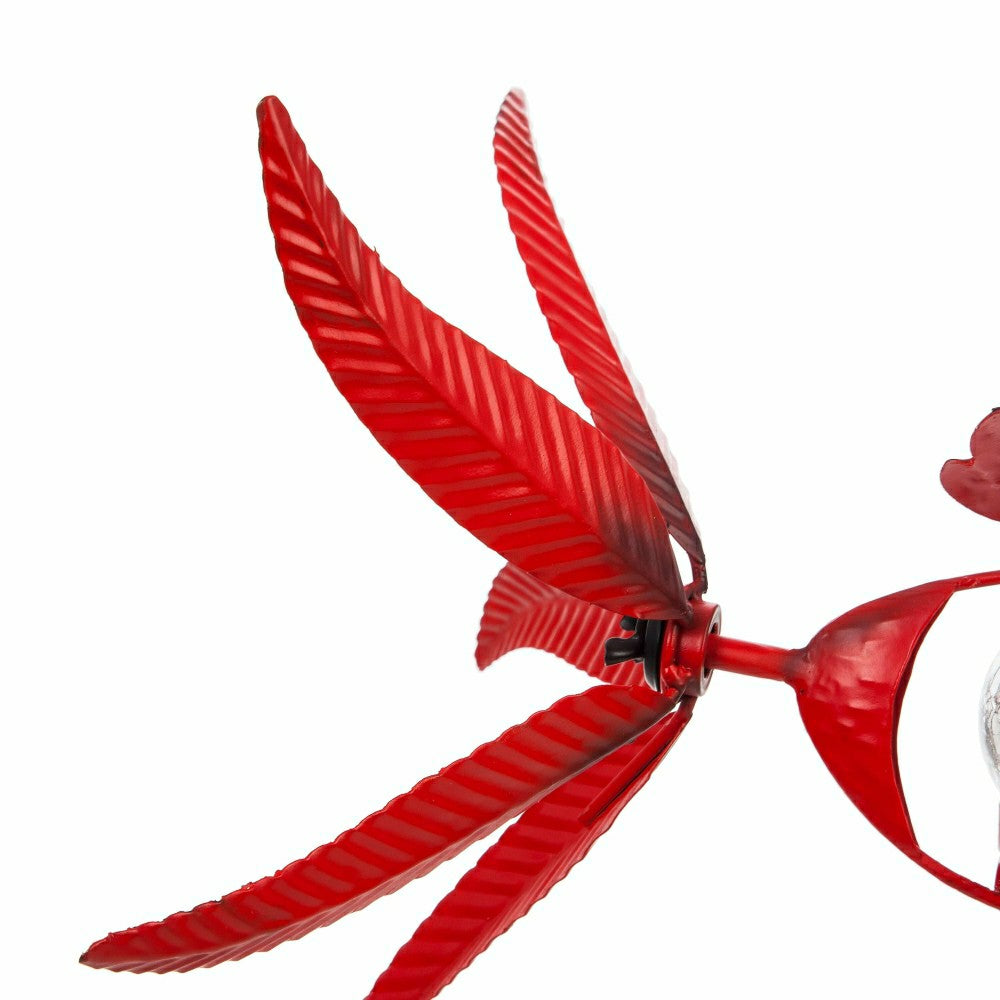 Memorial Mobile, Solar Cardinal Metal Wind Spinner with Glass Orb | Plow & Hearth