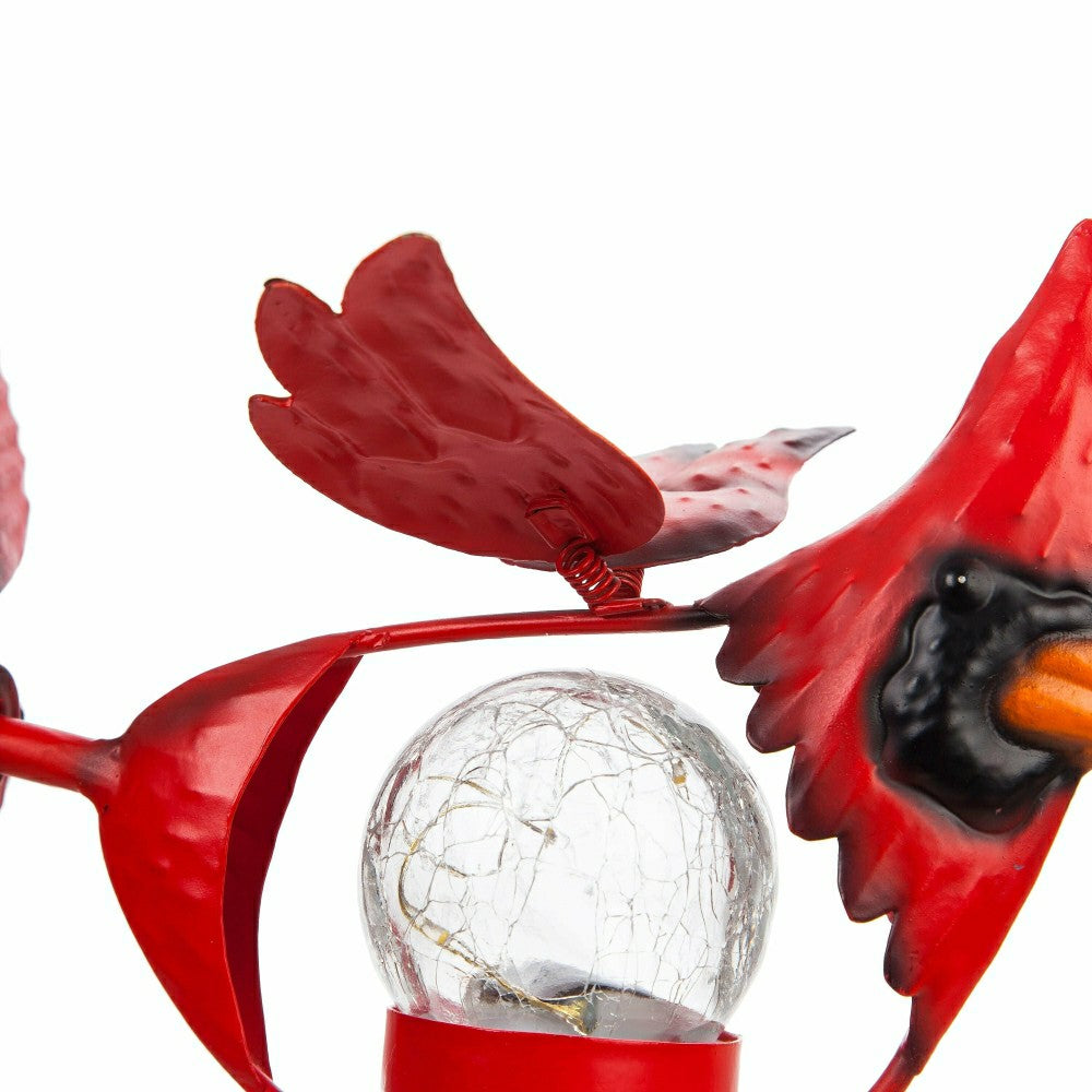 Memorial Mobile, Solar Cardinal Metal Wind Spinner with Glass Orb | Plow & Hearth