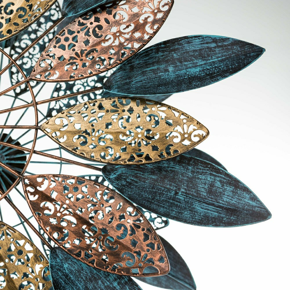 Metal Wind Spinner with Patina-Like Blue | Plow & Hearth