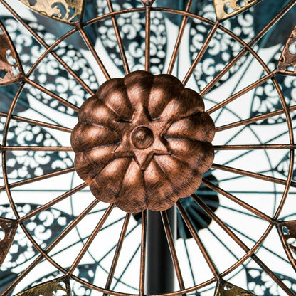 Metal Wind Spinner with Patina-Like Blue | Plow & Hearth