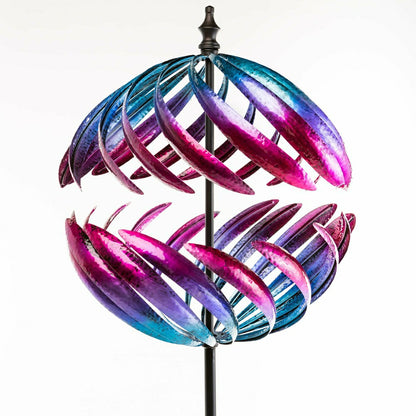 Split Sphere Metal Garden Wind Spinner | Plow & Hearth