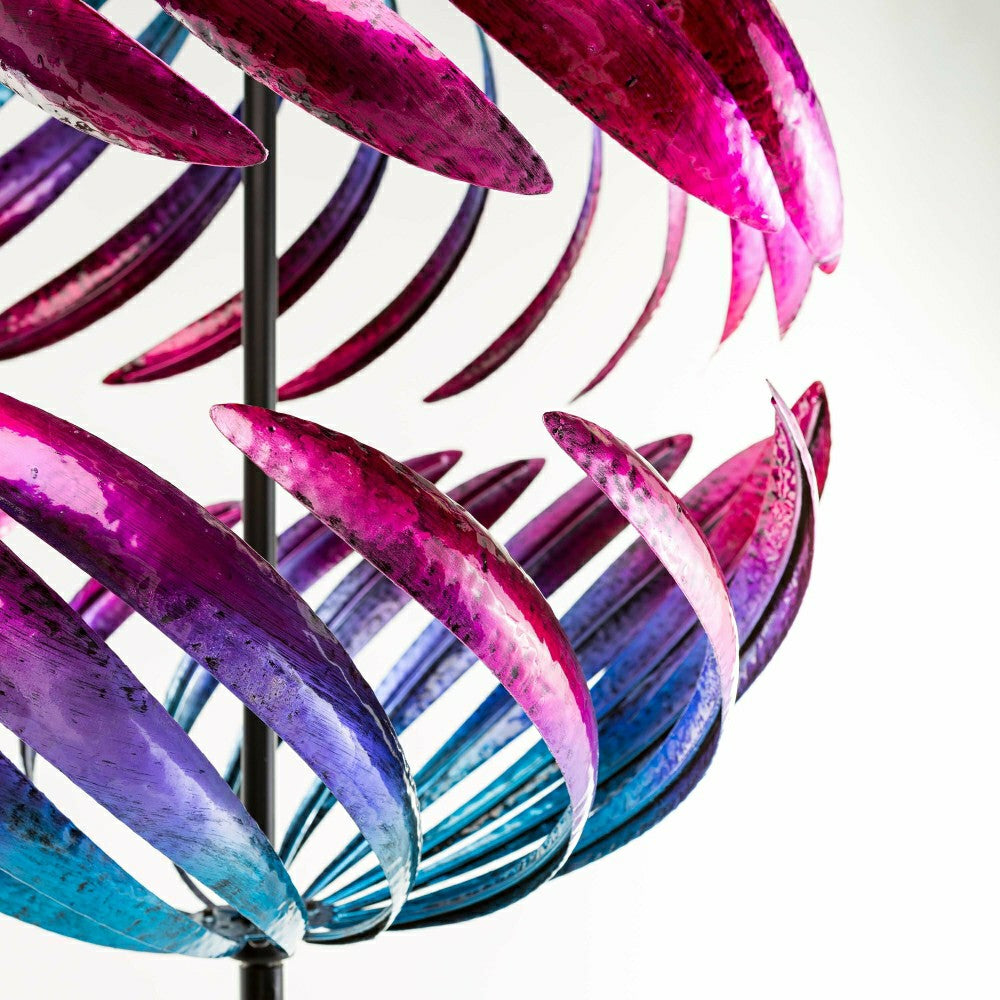 Split Sphere Metal Garden Wind Spinner | Plow & Hearth