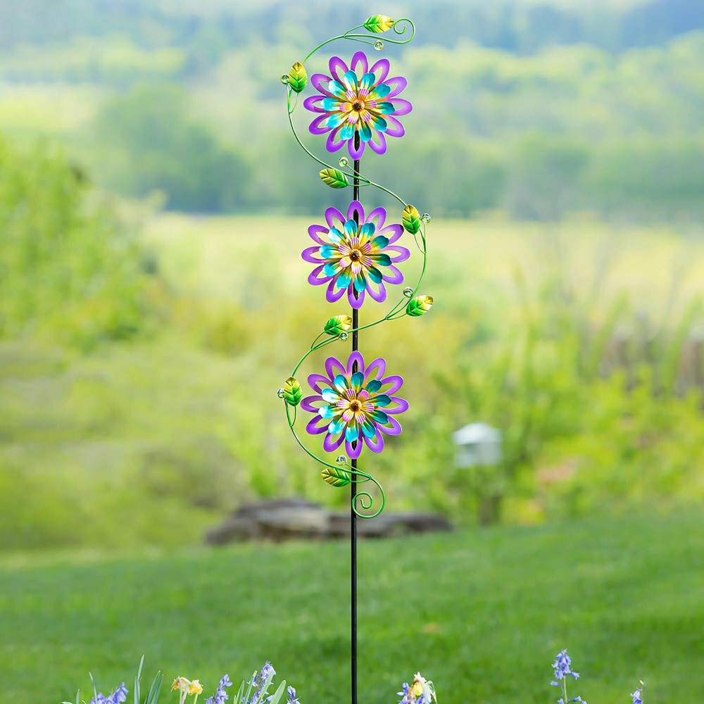 Spinning Violets Garden Stake | Plow & Hearth