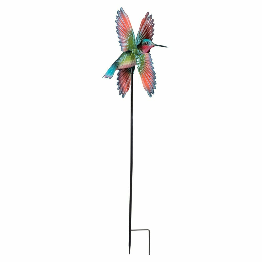 Metal Hummingbird Spinner Stake | Plow & Hearth