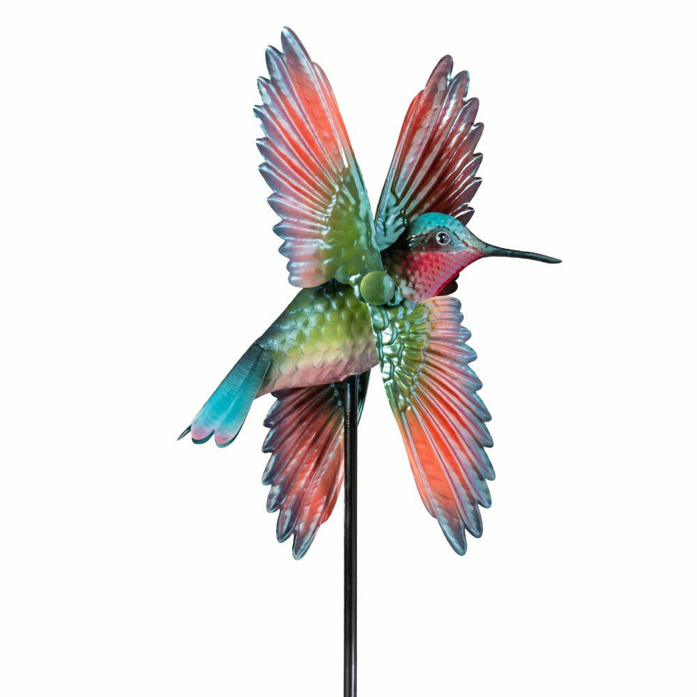 Metal Hummingbird Spinner Stake | Plow & Hearth