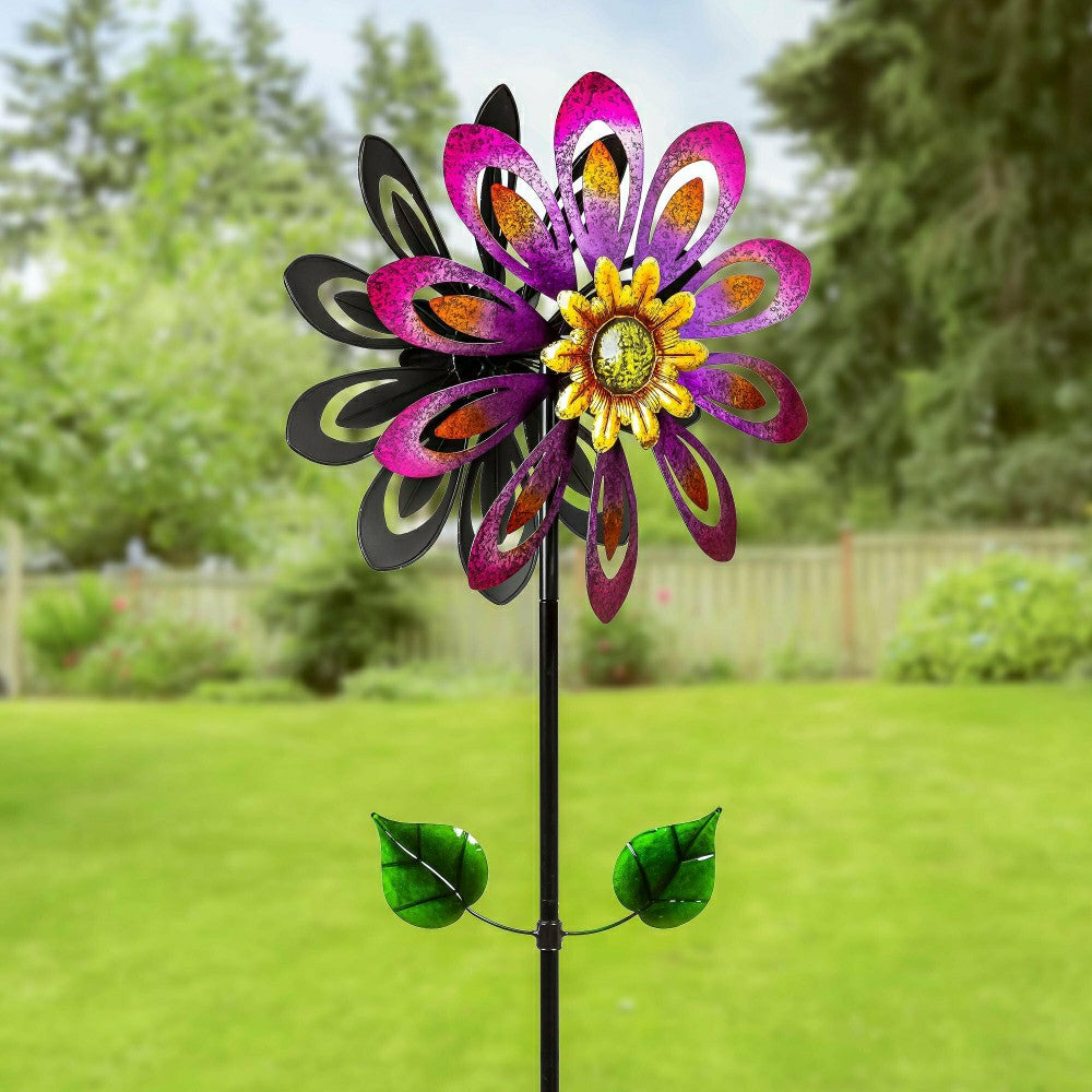 Violet Flower Wind Spinner | Plow & Hearth