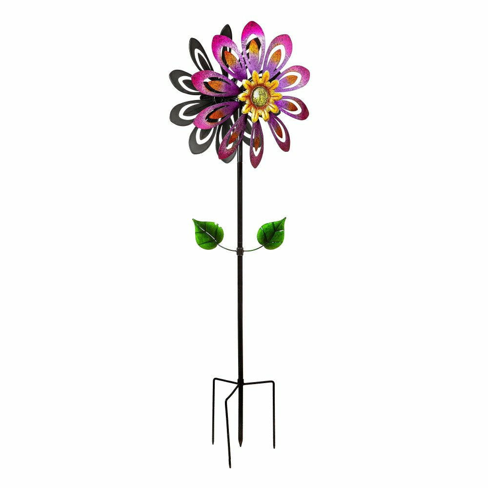 Violet Flower Wind Spinner | Plow & Hearth