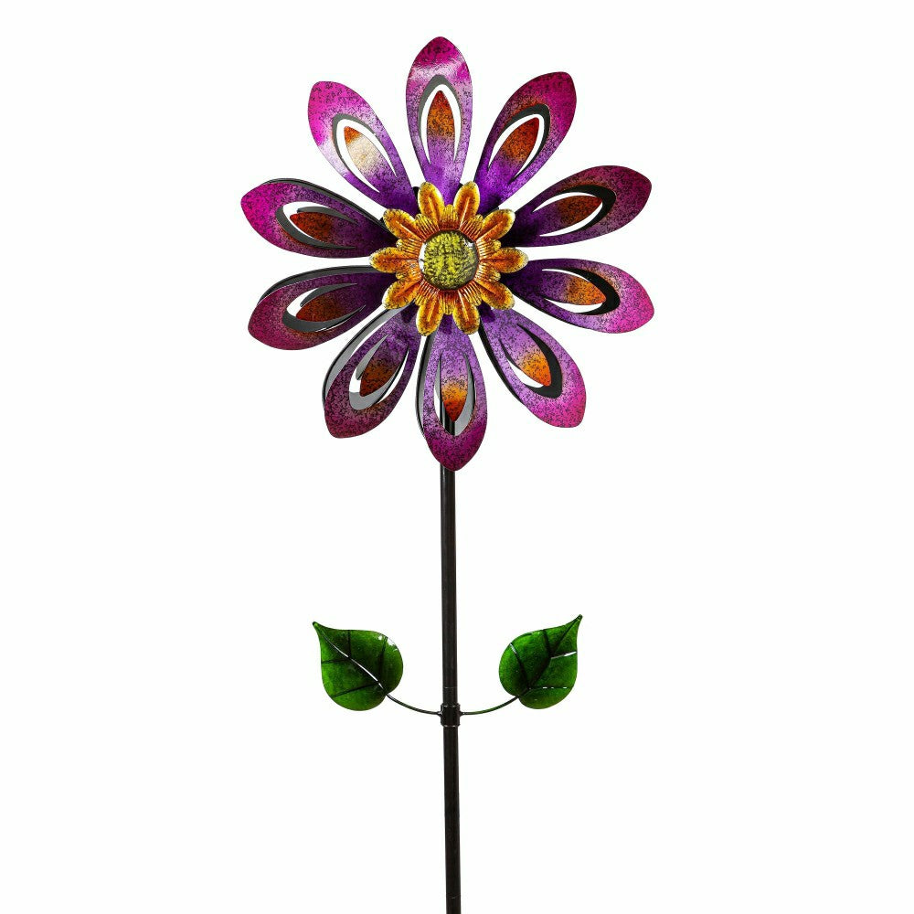 Violet Flower Wind Spinner | Plow & Hearth