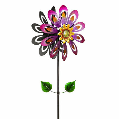 Violet Flower Wind Spinner | Plow & Hearth