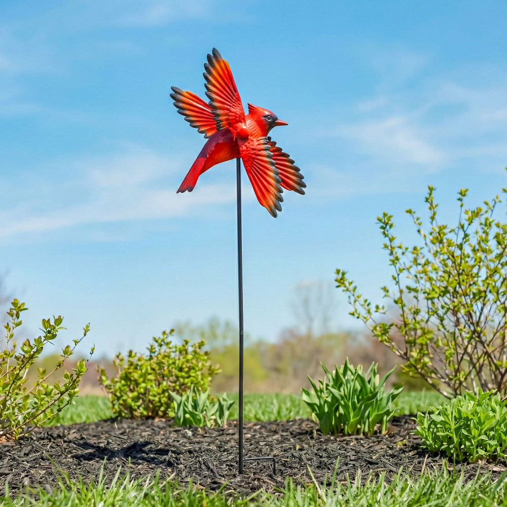 Metal Cardinal Spinner Stake | Plow & Hearth