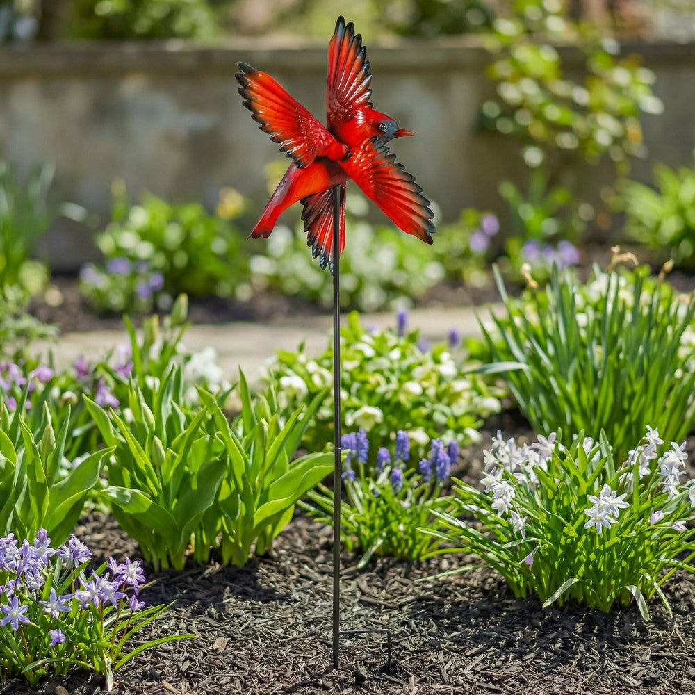 Metal Cardinal Spinner Stake | Plow & Hearth